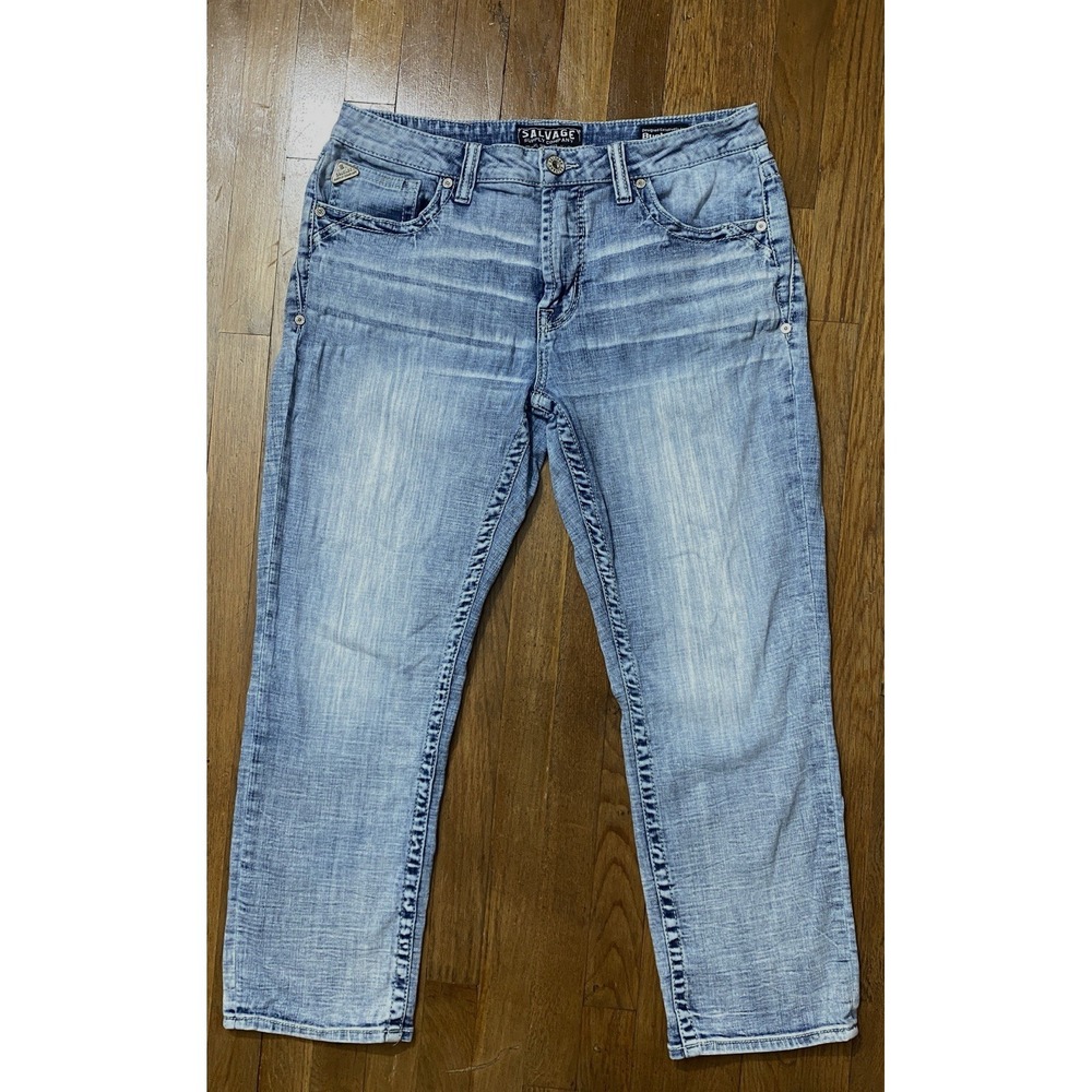 Salvage Supply Co Buckle Mayhem Straight Leg Jeans Mens 36x29.5 Fantastic Fade